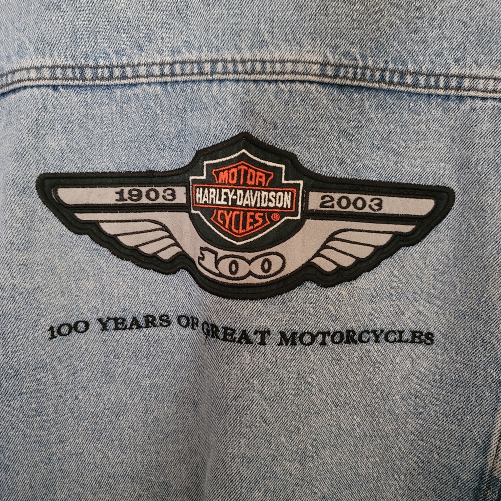Harley Davidson Jean Jacket - Picture 5 of 8